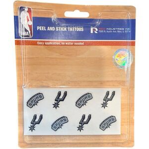 Brand New NBA San Antonio Spurs Basketball Team Peel And Stick No Water Tattoos